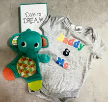 Load image into Gallery viewer, Eco, Love &amp; Other Stuff - Daddy &amp; Me Bodysuit 00, To fit 6 months, 68cm, 8kgs ,  Baby Combo Bodysuit and Elephant teether for $35, Bodysuit only for $25, teether only for $15