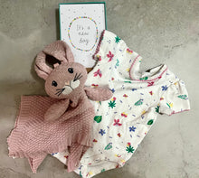 Load image into Gallery viewer, Eco, Love &amp; Other Stuff - Autumn bodysuit 00 🍂  3 to 6 months, up to 8kgs - Baby Combo : bodysuit and bunny for $35, bodysuit only for $25, Pink bunny for $15