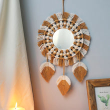 Load image into Gallery viewer, Retro, Macrame Fringe Mirror