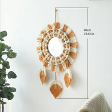 Load image into Gallery viewer, Retro, Macrame Fringe Mirror