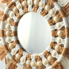 Load image into Gallery viewer, Retro, Macrame Fringe Mirror