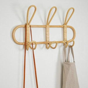 Rattan wall hooks