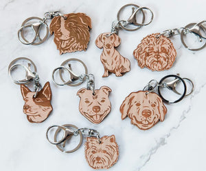 🇦🇺 Wooden DOGS Earrings & Keychains 🐕 🐶 🐩