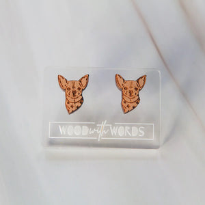 🇦🇺 Wooden DOGS Earrings & Keychains 🐕 🐶 🐩