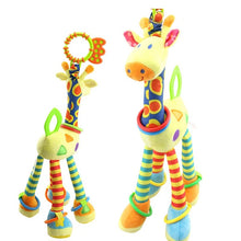 Load image into Gallery viewer, Eco, Love &amp; Other Stuff - baby&#39;s development teether - giraffe - yellow - educational toy - soft - colourful - $38