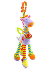 Load image into Gallery viewer, Eco, Love &amp; Other Stuff - baby&#39;s development teether - giraffe - purple - educational toy - soft - colourful - $38