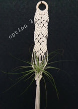 Load image into Gallery viewer, Eco, Love &amp; Other Stuff- Australian made, handmade, macrame plant hanger. Macrame airplant hanger. Perfect gift for Crazy plant lovers. Made with timber ring -  $40