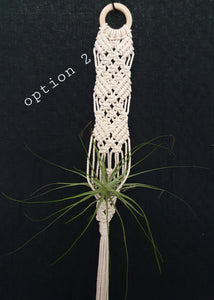 Eco, Love & Other Stuff- Australian made, handmade, macrame plant hanger. Macrame airplant hanger. Perfect gift for Crazy plant lovers. Made with timber ring -  $40