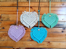 Load image into Gallery viewer, Aussie Made 🇦🇺  Macrame heart shaped coasters