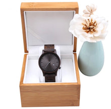 Load image into Gallery viewer, Eco Love &amp; Other Stuff Black Sandalwood, wooden watch, wooden bracelet, Battery, Adjustment tools and Gift Box included, unisex