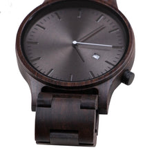 Load image into Gallery viewer, Eco Love &amp; Other Stuff Black Sandalwood, wooden watch, wooden bracelet, Battery, Adjustment tools and Gift Box included, unisex