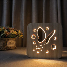 Load image into Gallery viewer, LED, Wooden night light - Pine Wood