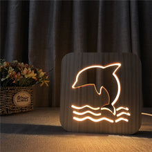 Load image into Gallery viewer, LED, Wooden night light - Pine Wood