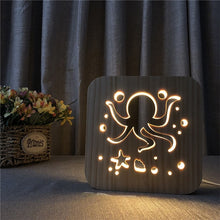 Load image into Gallery viewer, LED, Wooden night light - Pine Wood