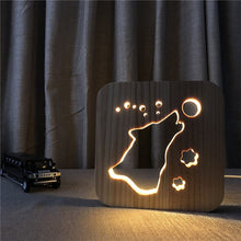 Load image into Gallery viewer, LED, Wooden night light - Pine Wood