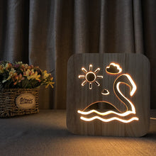 Load image into Gallery viewer, LED, Wooden night light - Pine Wood