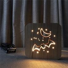 Load image into Gallery viewer, LED, Wooden night light - Pine Wood