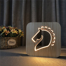 Load image into Gallery viewer, LED, Wooden night light - Pine Wood