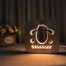 Load image into Gallery viewer, LED, Wooden night light - Pine Wood