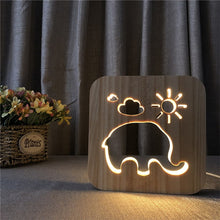 Load image into Gallery viewer, LED, Wooden night light - Pine Wood