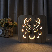 Load image into Gallery viewer, LED, Wooden night light - Pine Wood