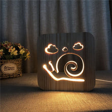 Load image into Gallery viewer, LED, Wooden night light - Pine Wood