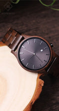 Load image into Gallery viewer, Eco Love &amp; Other Stuff Black Sandalwood, wooden watch, wooden bracelet, Battery, Adjustment tools and Gift Box included, unisex $80