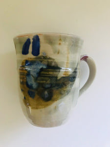 Eco, Love & Other Stuff - Australian, Handmade, One of a kind Ceramic Cup, Mug, Small and medium Bowls. Colours blue and red "crayfish", Black "croc" , Dark Blue, Light Blue and White "celadon". Made on Magnetic Island, High quality Stoneware, Fired at 1280 degrees. 