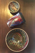 Load image into Gallery viewer, Eco, Love &amp; Other Stuff - Australian, Handmade, One of a kind Ceramic Cup, Mug, Small and medium Bowls. Colours blue and red &quot;crayfish&quot;, Black &quot;croc&quot; , Dark Blue, Light Blue and White &quot;celadon&quot;. Made on Magnetic Island, High quality Stoneware, Fired at 1280 degrees. 