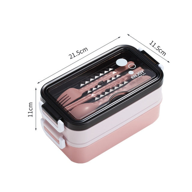 stupefying 3 Grid Creative 304 Stainless Steel Children's  Meal Box Lunch Box (PINK) 550ml 3 Containers Lunch Box 