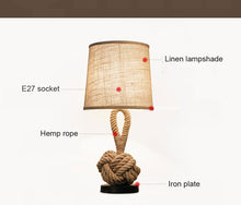 Load image into Gallery viewer, Eco, Love &amp; Other Stuff Retro, Linen table lamp