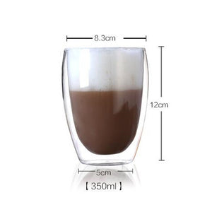 Eco, Love & Other Stuff 80/250/350/450ml Heat-resistant, Double Wall, Glass Cups