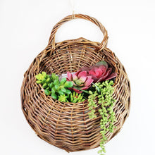 Load image into Gallery viewer, Eco, Love &amp; Other Stuff Rattan Hanging Basket