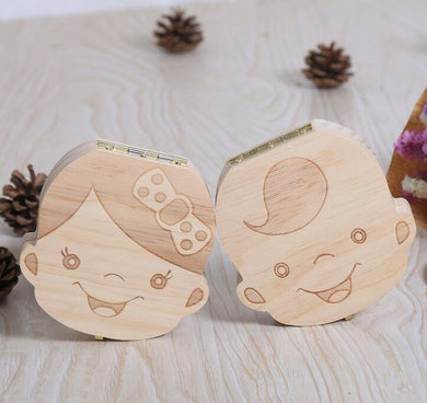 Eco, Love & Other Stuff Wooden Baby Tooth Box Organizer