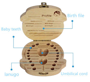 Eco, Love & Other Stuff Wooden Baby Tooth Box Organizer