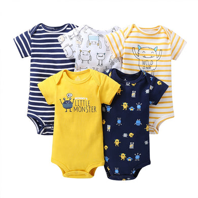 Eco, Love & Other Stuff 5PCS/SET  Cotton Baby bodysuit