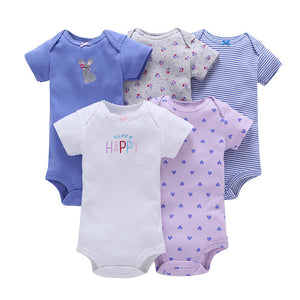 Eco, Love & Other Stuff 5PCS/SET  Cotton Baby bodysuit