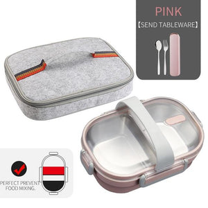 Eco, Love & Other Stuff Stainless Steel Lunch Box - 2 compartments