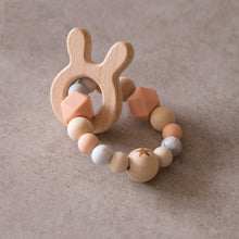 Load image into Gallery viewer, Baby Wooden Rattle &amp; Teether