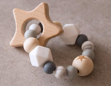 Load image into Gallery viewer, Baby Wooden Rattle &amp; Teether