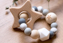 Load image into Gallery viewer, Baby Wooden Rattle &amp; Teether