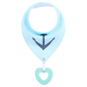 2 Pack, Organic Cotton Baby Drool Bib & Teether