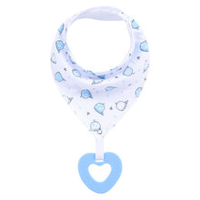 Load image into Gallery viewer, 2 Pack, Organic Cotton Baby Drool Bib &amp; Teether