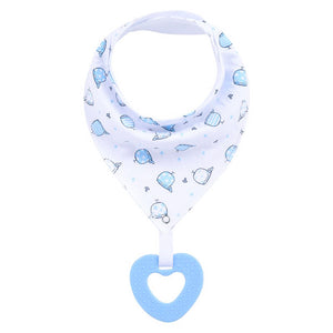 2 Pack, Organic Cotton Baby Drool Bib & Teether