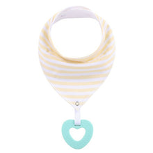 Load image into Gallery viewer, 2 Pack, Organic Cotton Baby Drool Bib &amp; Teether