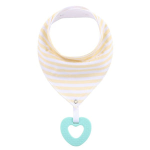 2 Pack, Organic Cotton Baby Drool Bib & Teether