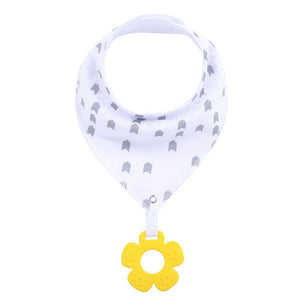 2 Pack, Organic Cotton Baby Drool Bib & Teether