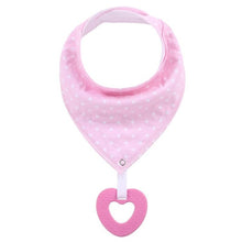 Load image into Gallery viewer, 2 Pack, Organic Cotton Baby Drool Bib &amp; Teether