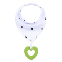 Load image into Gallery viewer, 2 Pack, Organic Cotton Baby Drool Bib &amp; Teether