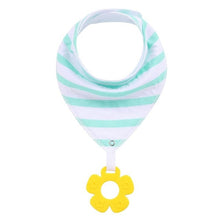 Load image into Gallery viewer, 2 Pack, Organic Cotton Baby Drool Bib &amp; Teether